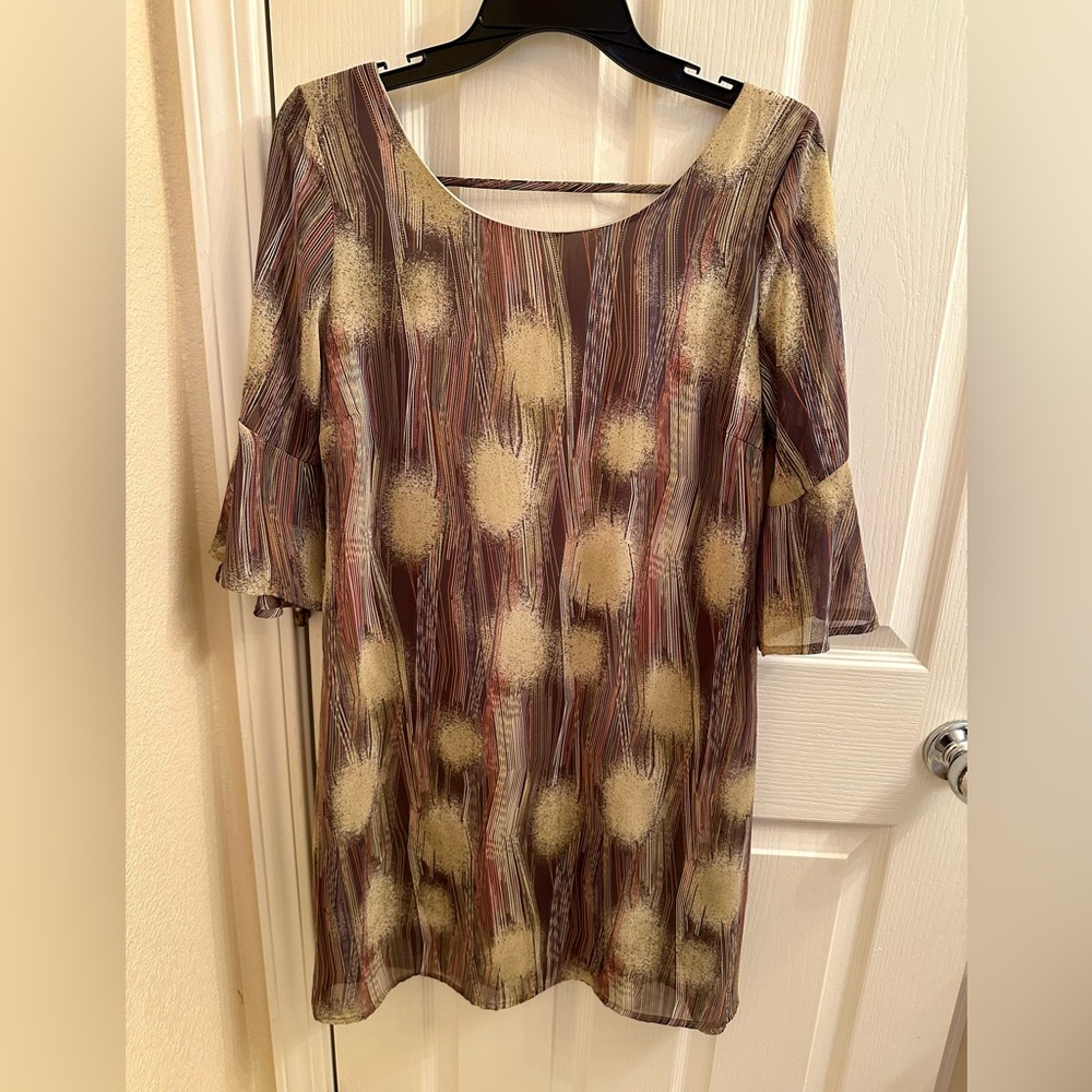 Chic Multicolor Patterned Dress - image 1